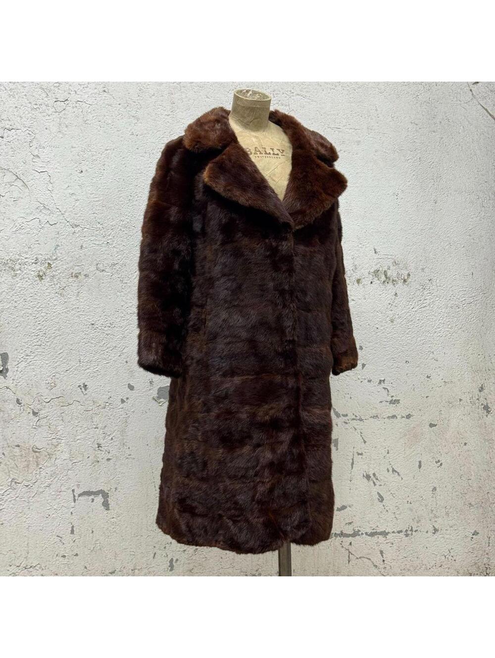 Vintage Mid-Length Glossy Mink Fur Coat